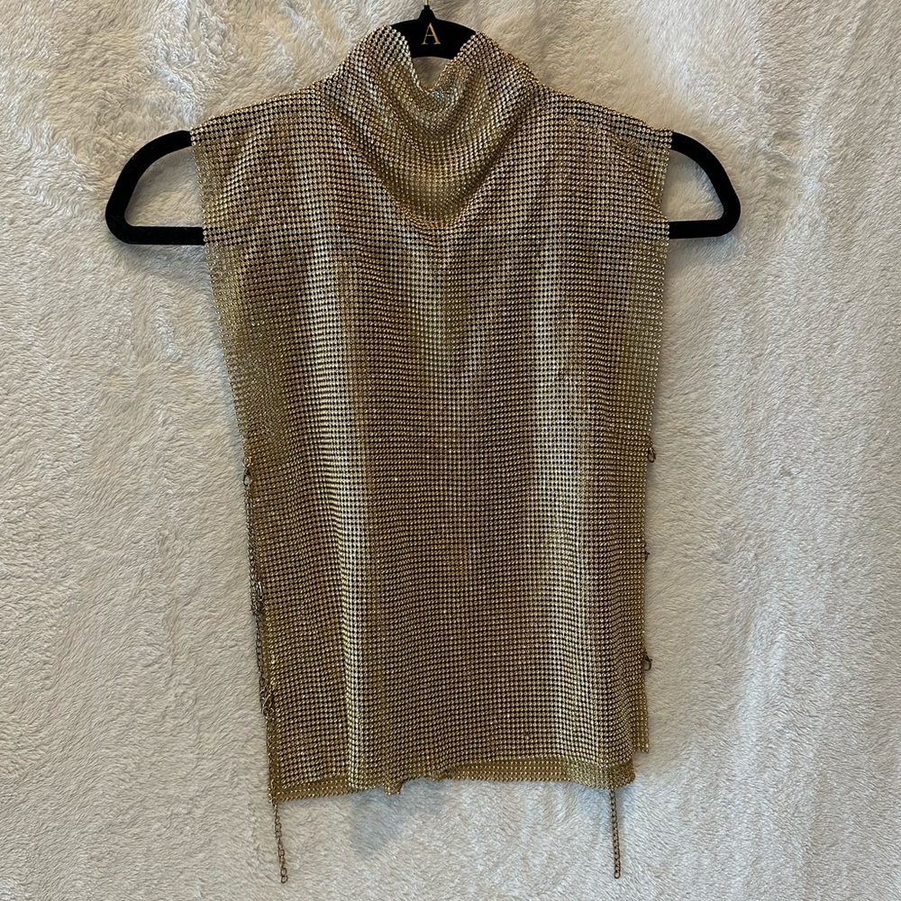 Gold Rhinestone Top